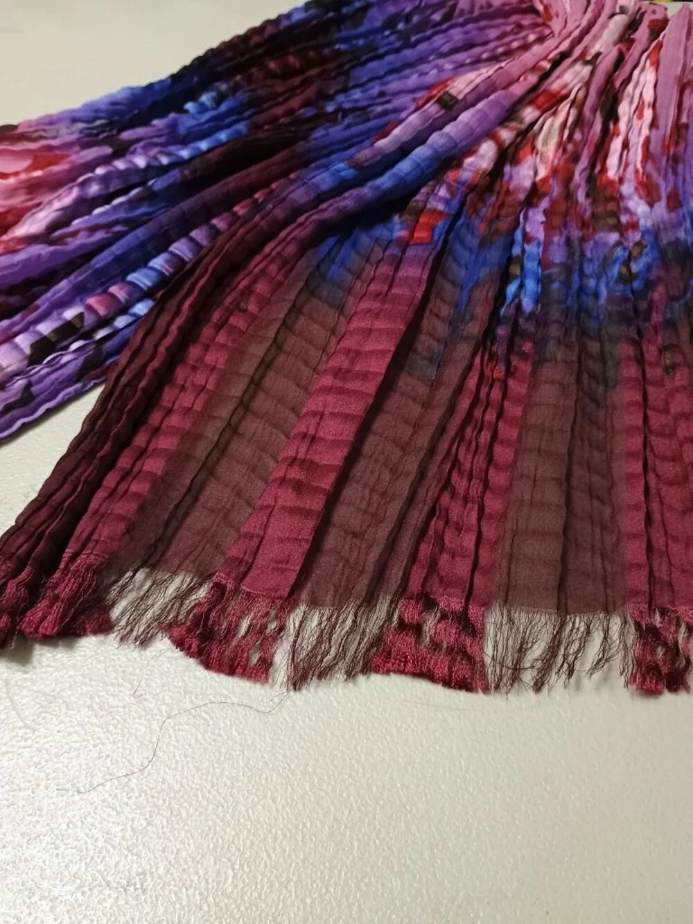 Silky Crinkled Multiway Wrap Scarf